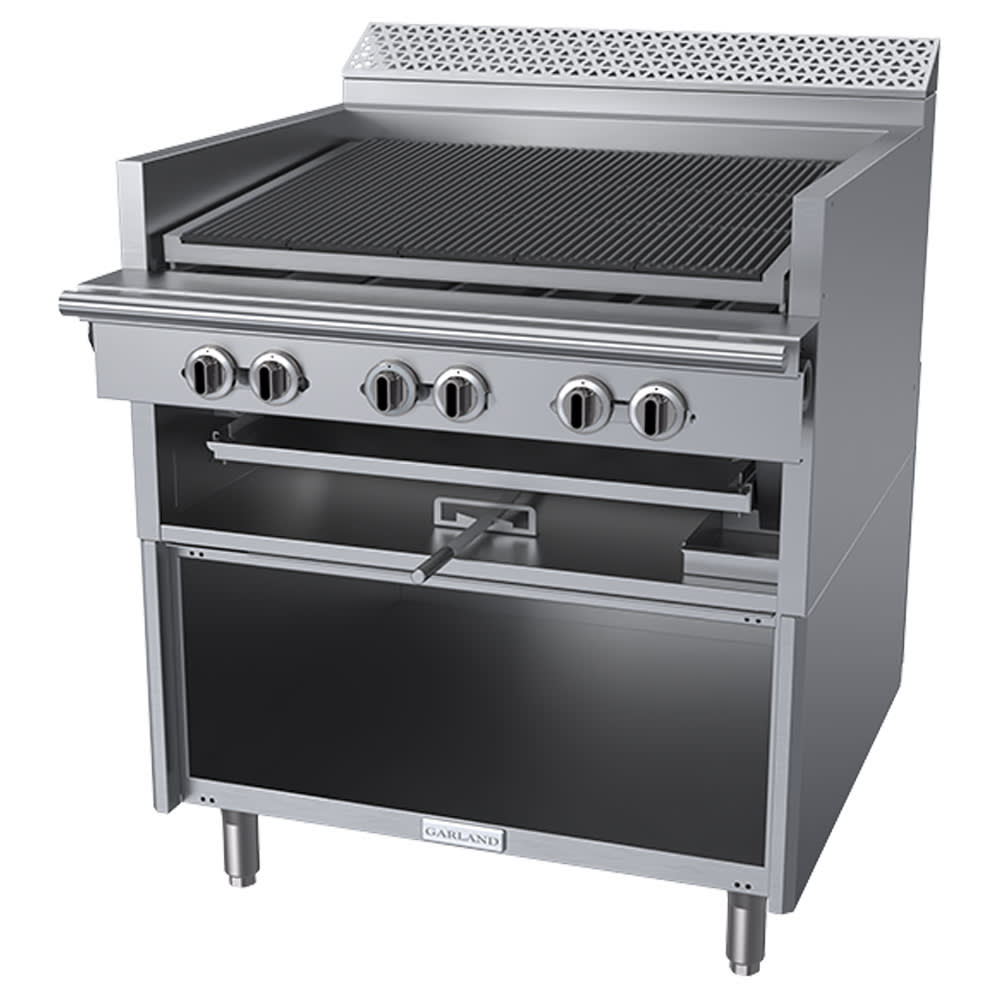 Garland C36-ARS 36" Gas Range w/ Charbroiler & Storage Base, Liquid Propane