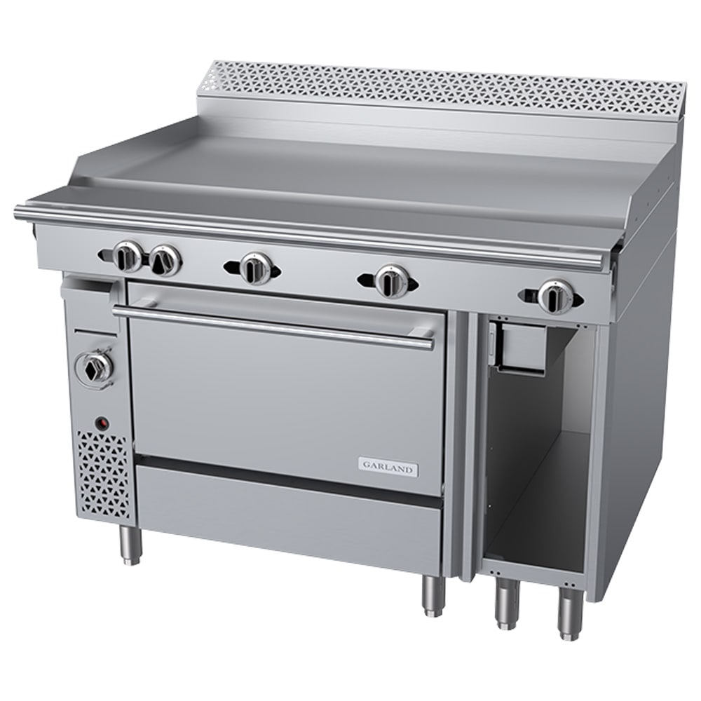 Garland C48-1R 48" Gas Range w/ Griddle, Standard Oven & Storage Base, Liquid Propane