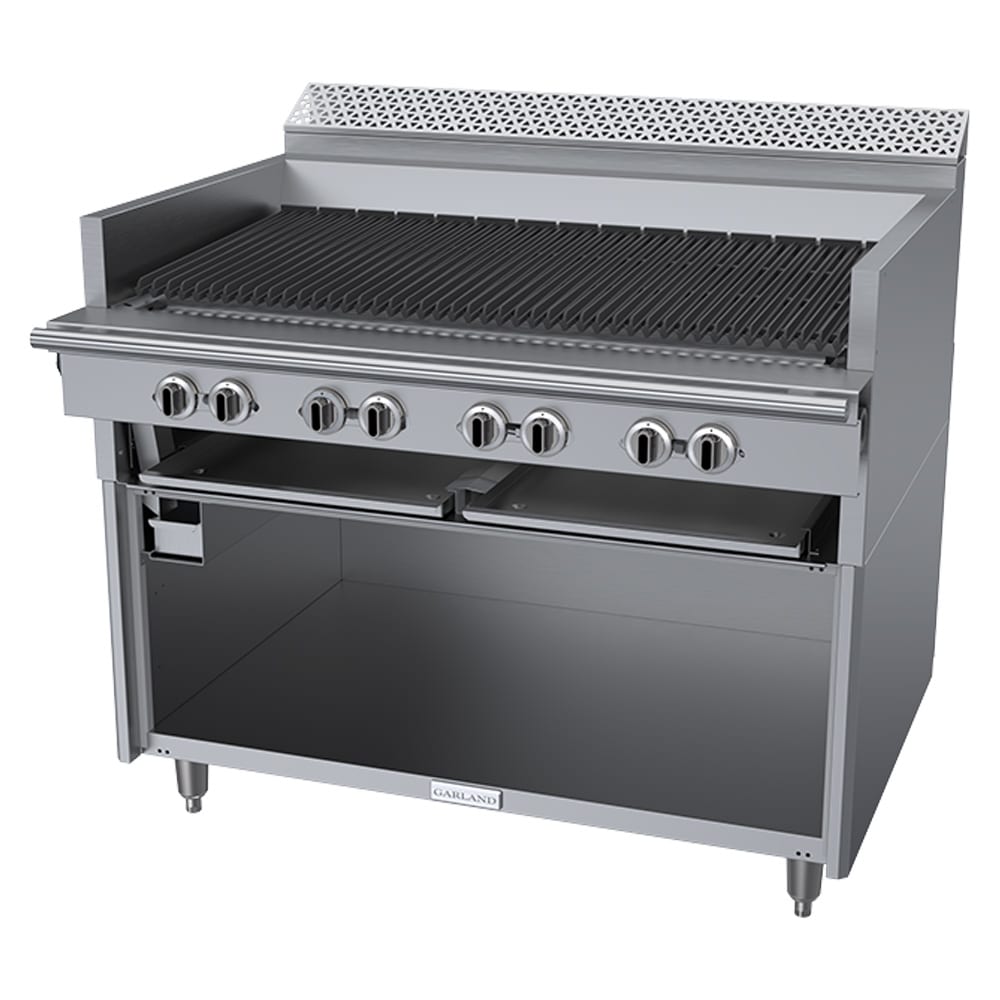 Garland C48-NRS 48" Gas Range w/ Charbroiler & Storage Base, Liquid Propane