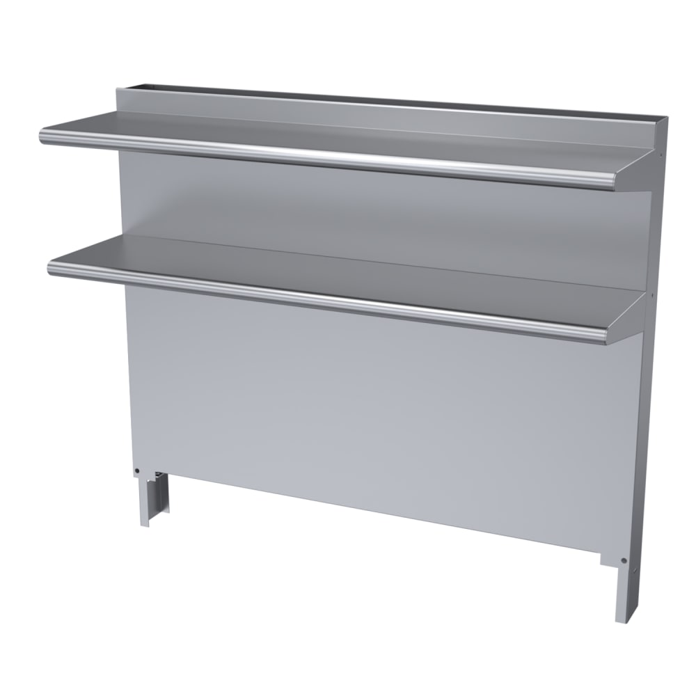 Garland CCDHS-48 Cuisine Backguard/Flue Riser w/ Double High Shelves, 35 x 48"W