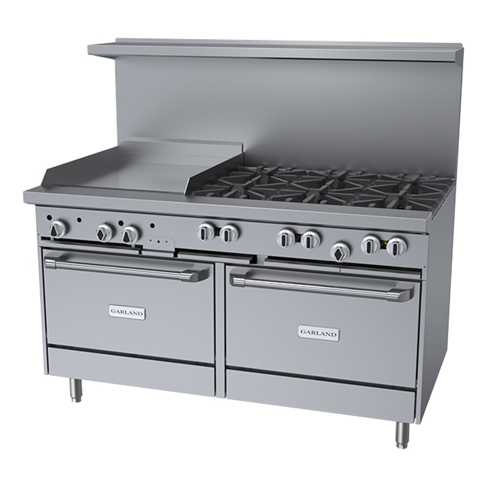Garland G60-6G24RR 60" 6 Burner Gas Range w/ Griddle & (2) Standard Ovens, Liquid Propane