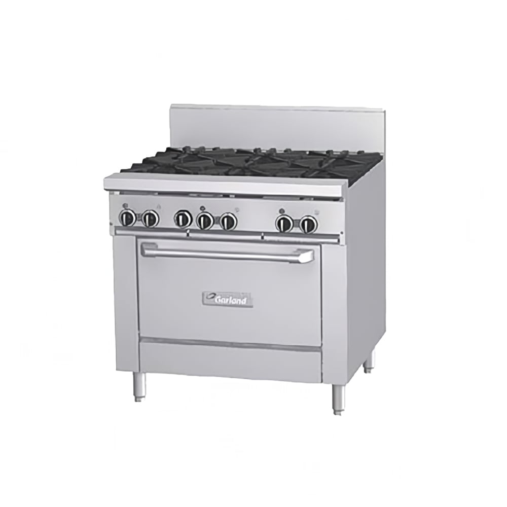 Garland GF36-6R 36" 6 Burner Gas Range w/ Standard Oven, Liquid Propane