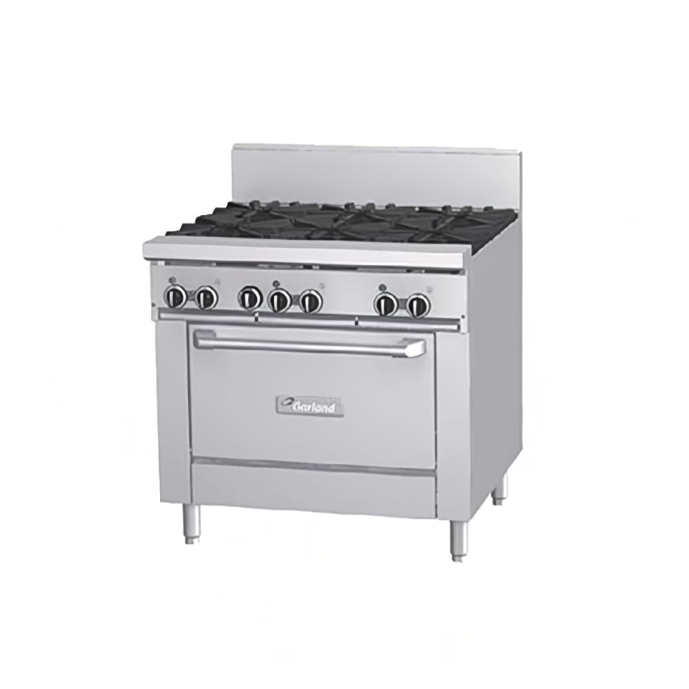 Garland GFE36-6R 36" 6 Burner Gas Range w/ Standard Oven, Natural Gas
