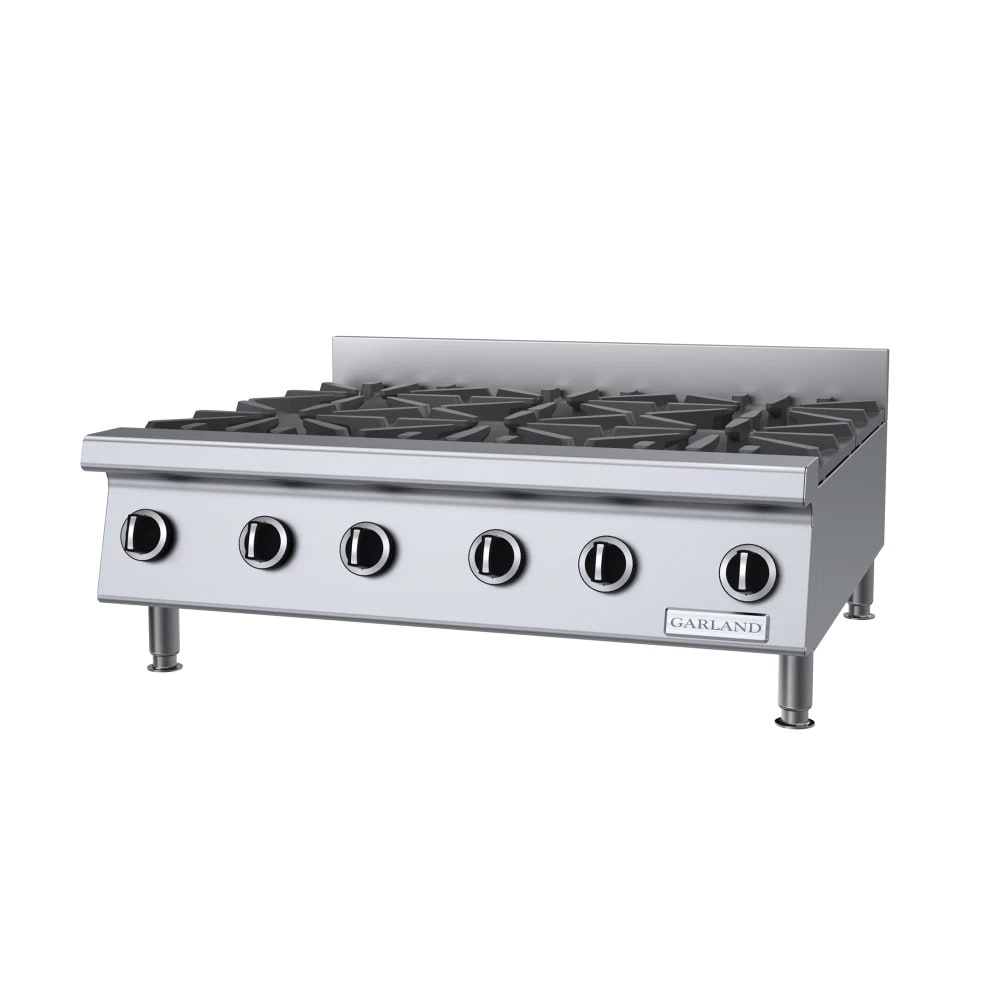 Garland GTOG36-6 36" Gas Hotplate w/ (6) Burners & Manual Controls, Natural Gas