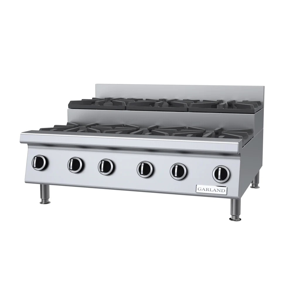 Garland GTOG36-SU6 36" Gas Hotplate w/ (6) Burners & Manual Controls, Liquid Propane