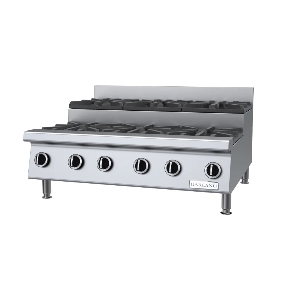 Garland GTOG36-SU6 36" Gas Hotplate w/ (6) Burners & Manual Controls, Natural Gas