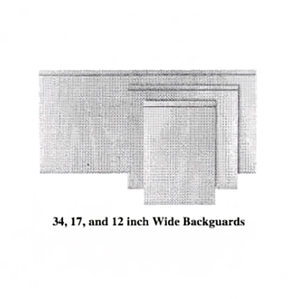 Garland M24DDBG Master Series Backguard/Flue Riser, 34 1/2"H x 24"W, Stainless