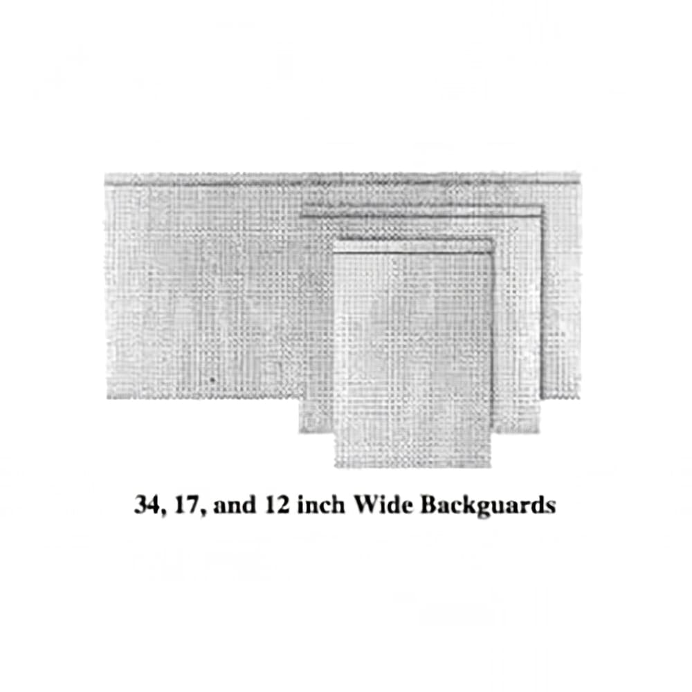Garland M24LPBG Master Series Low Profile Backguard/Flue Riser, 10"H x 24"W, Stainless