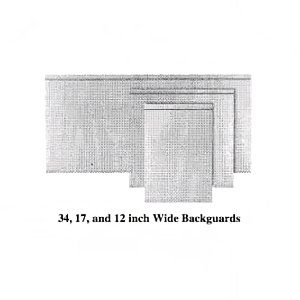 Garland M29BG Master Series Backguard/Flue Riser, 17"H x 29"W, Stainless