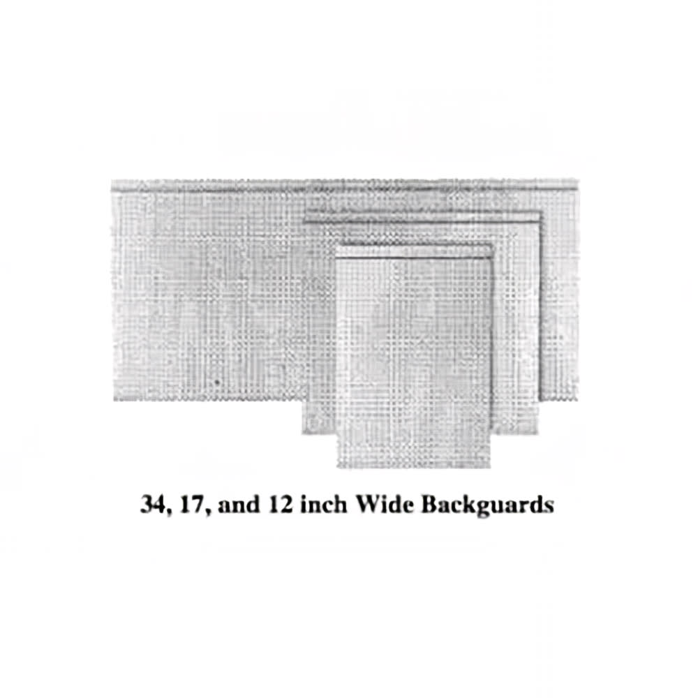 Garland M29LPBG Master Series Low Profile Backguard/Flue Riser, 10"H x 29"W, Stainless