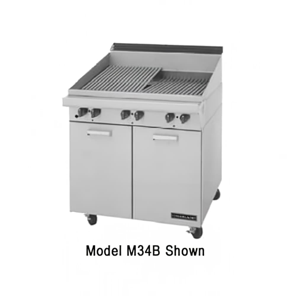 Garland M34BT Master Series Charbroiler, 34"W x 23"D, Briquettes, Modular, Liquid Propane
