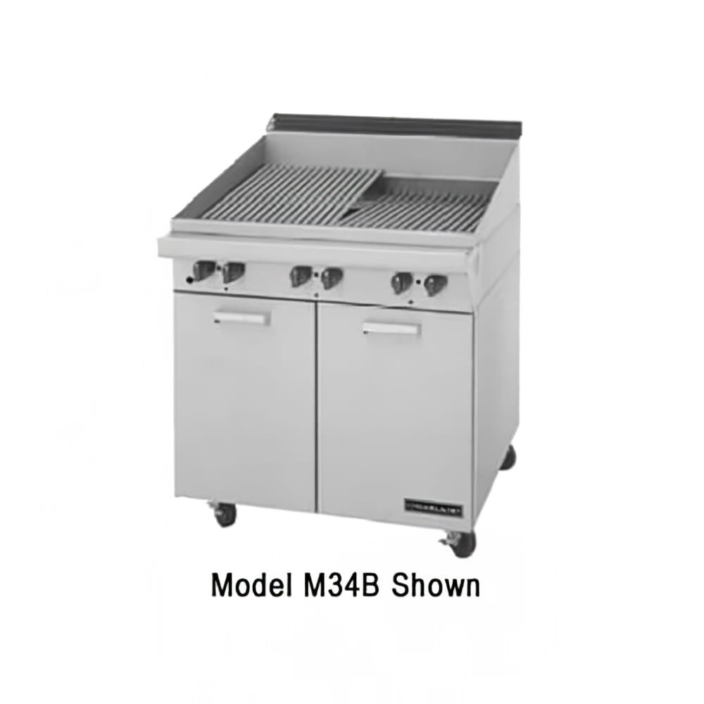 Garland M34BT Master Series Charbroiler, 34"W x 23"D, Briquettes, Modular, Natural Gas