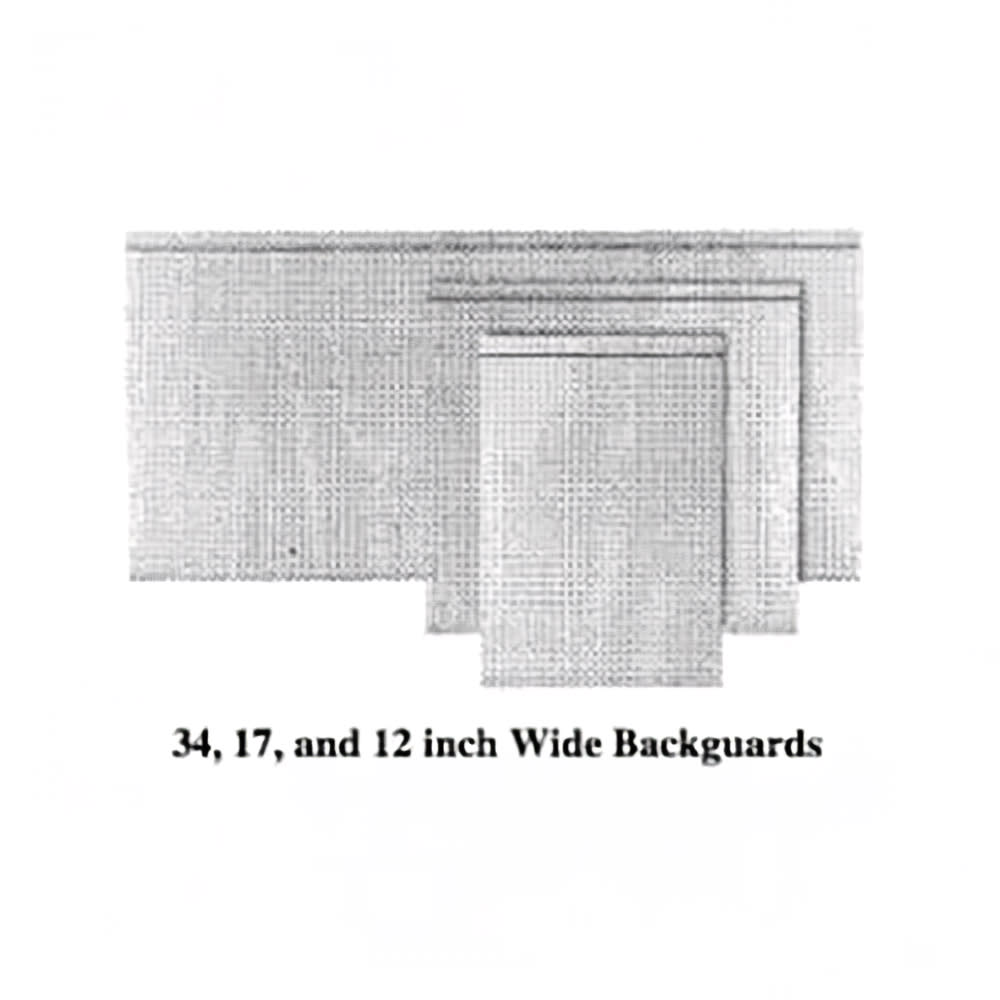 Garland M41BG Master Series Backguard/Flue Riser, 17"H x 41"W, Stainless