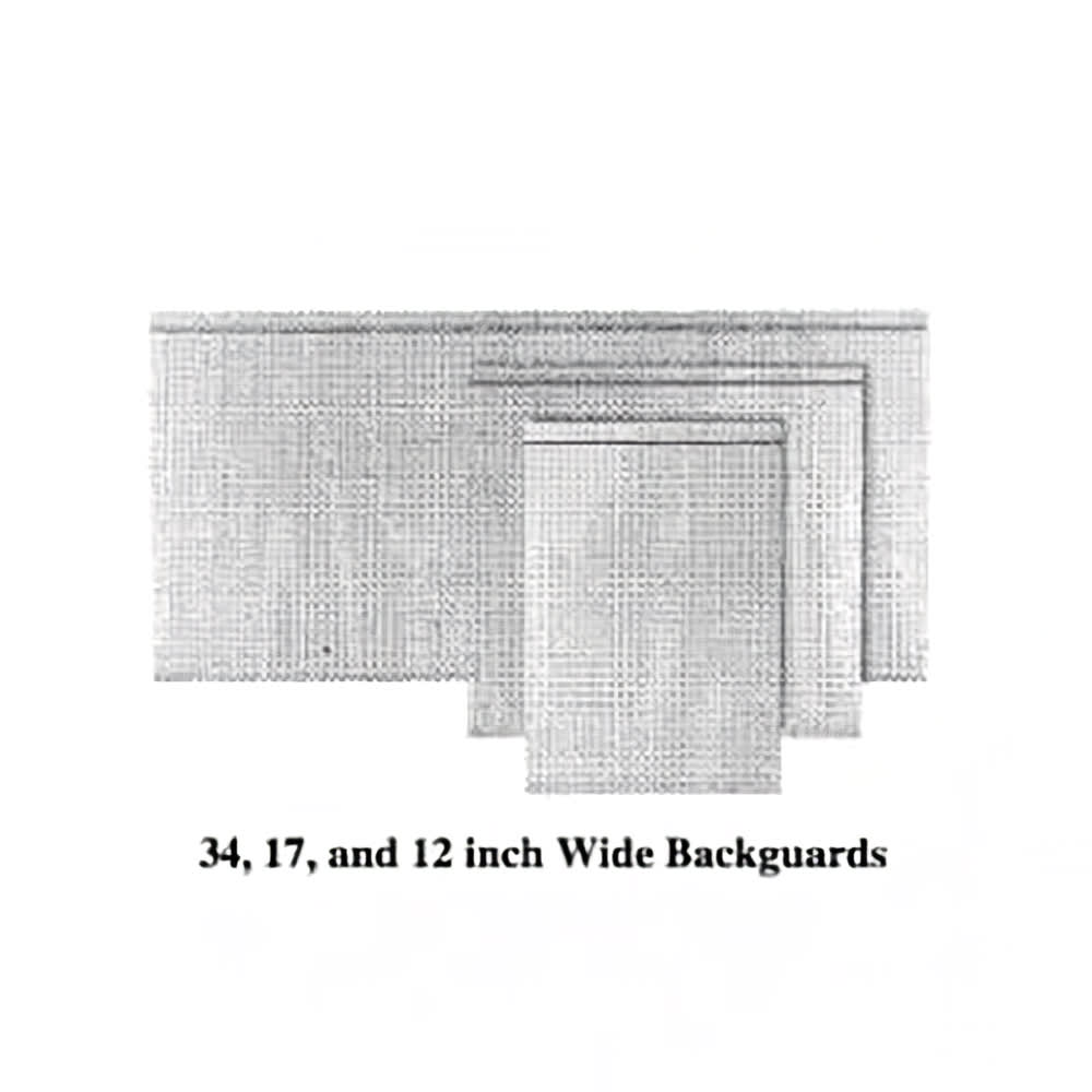 Garland M46DDBG Master Series Backguard/Flue Riser, 34"H x 46"W, Stainless