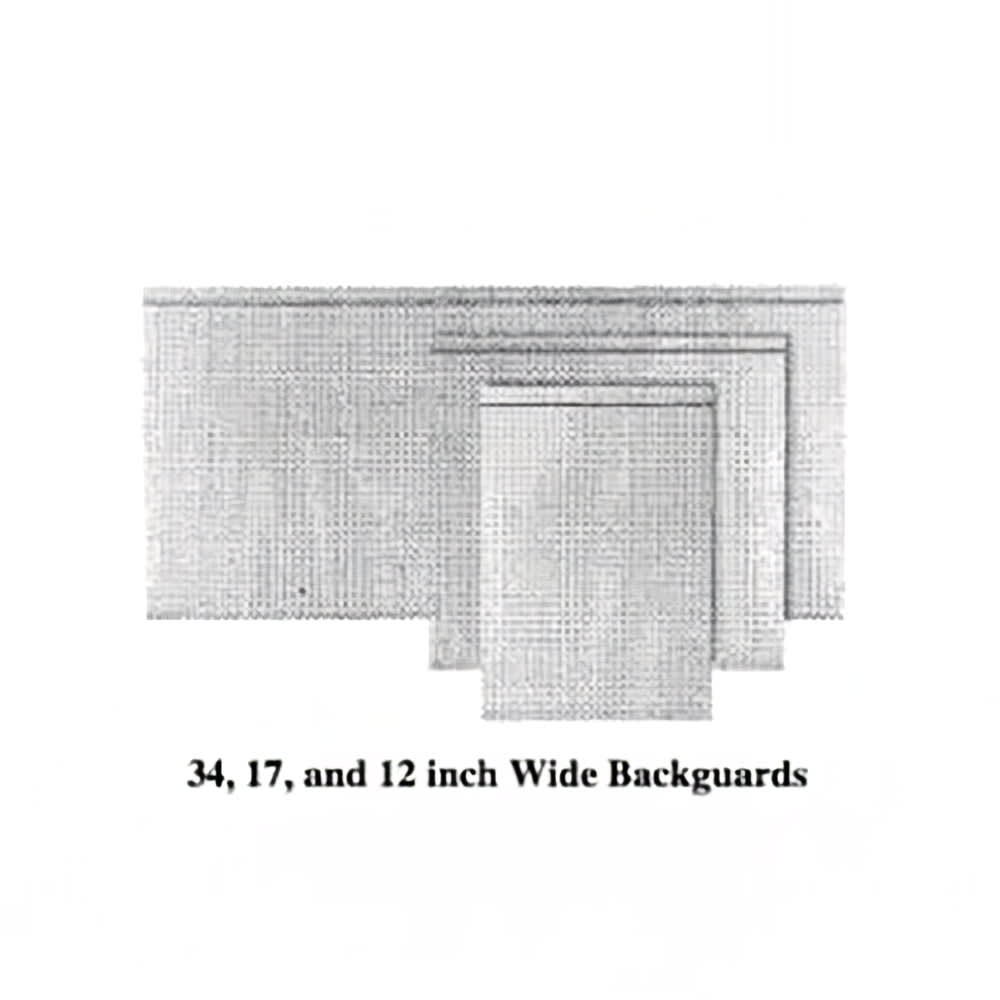 Garland M51LPBG Master Series Low Profile Backguard/ Flue Riser, 10" X 51"W, Stainless