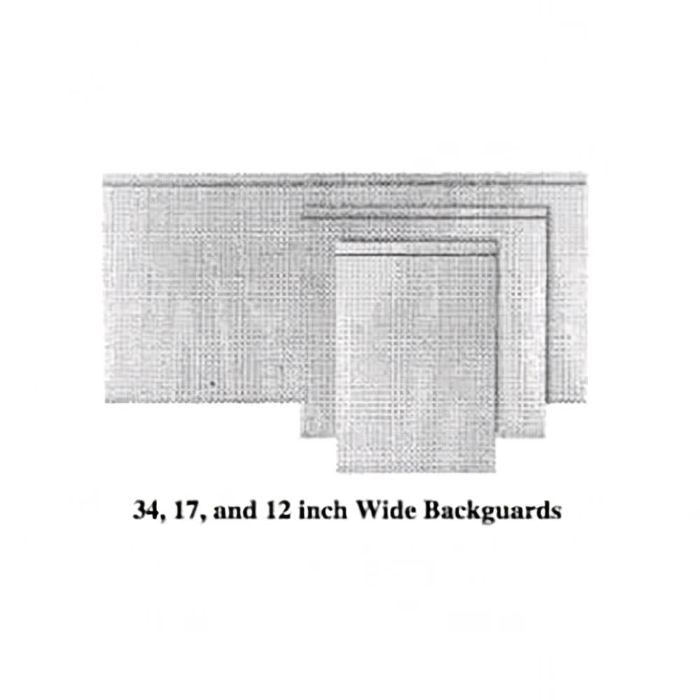 Garland M58BG Master Series Backguard/ Flue Riser, 17" X 58"W, Stainless