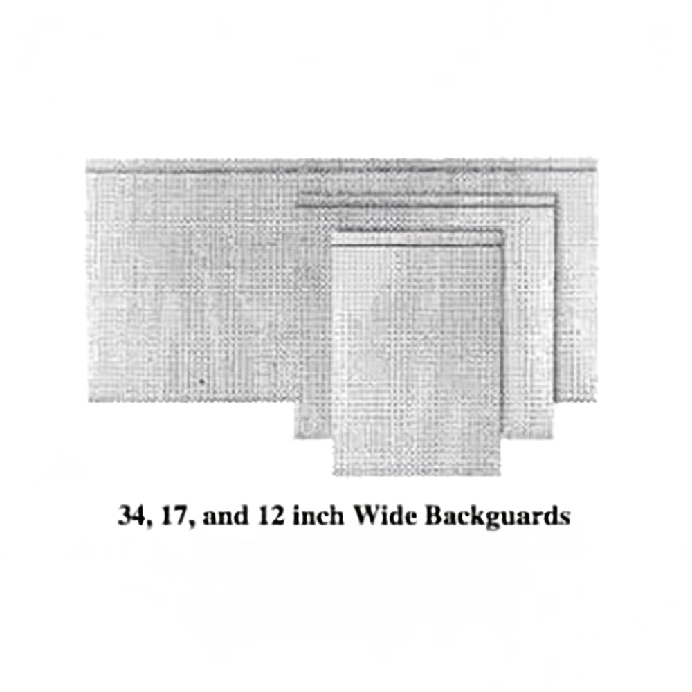 Garland M58DDBG Master Series Backguard/ Flue Riser, 34 1/2" X 58"W, Stainless