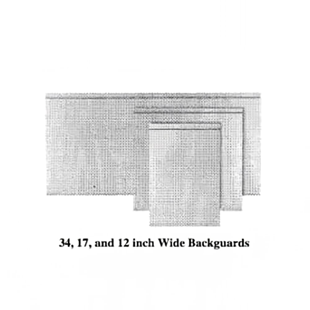 Garland M68BG Master Series Backguard/ Flue Riser, 17" X 68"W, Stainless