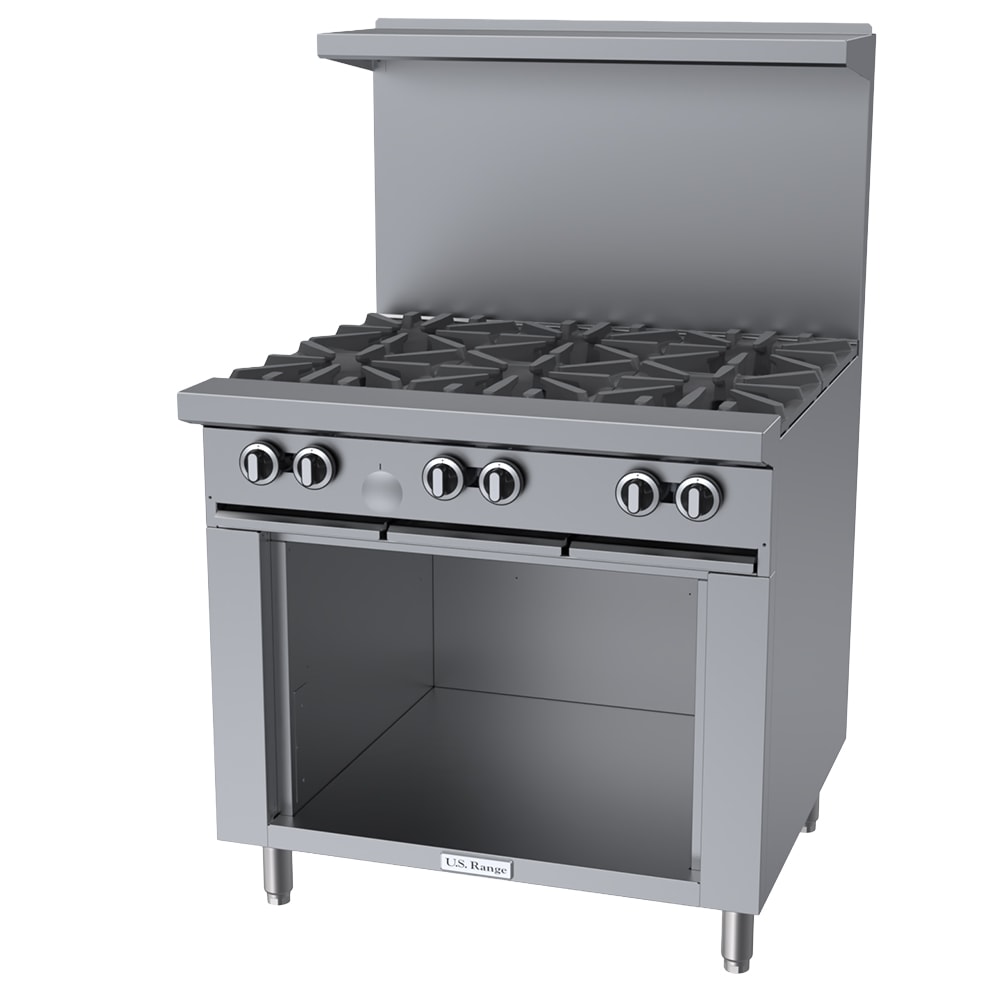 Garland U36-6S 36" 6 Burner Gas Range w/ Storage Base, Liquid Propane