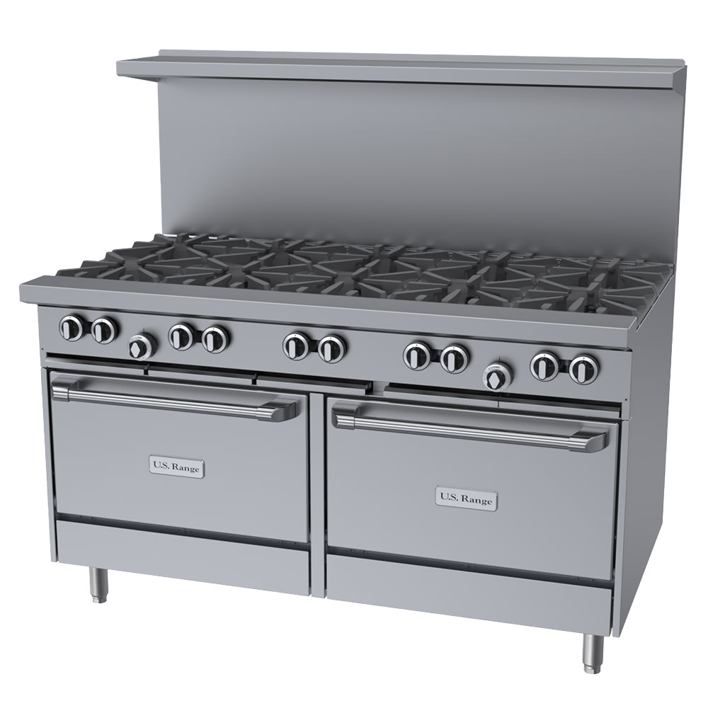 Garland U60-10RR 60" 10 Burner Gas Range w/ (2) Standard Ovens, Natural Gas