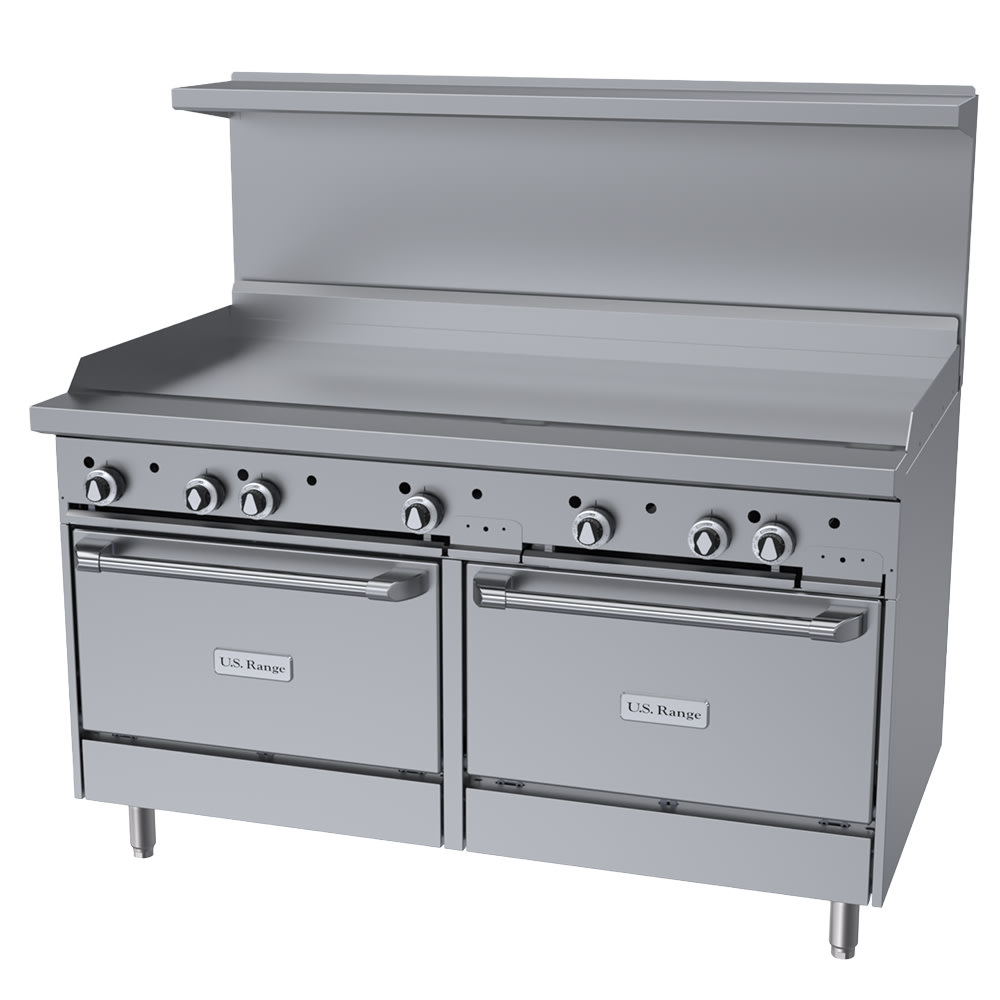 Garland U60-G60RR 60" Gas Range w/ Griddle & (2) Standard Ovens, Natural Gas