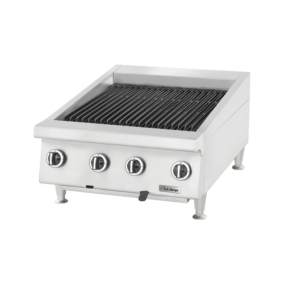 Garland UTBG24-AB24 24" Countertop Charbroiler, Ceramic, Adjustable Cast Iron Grates, Liquid Propane