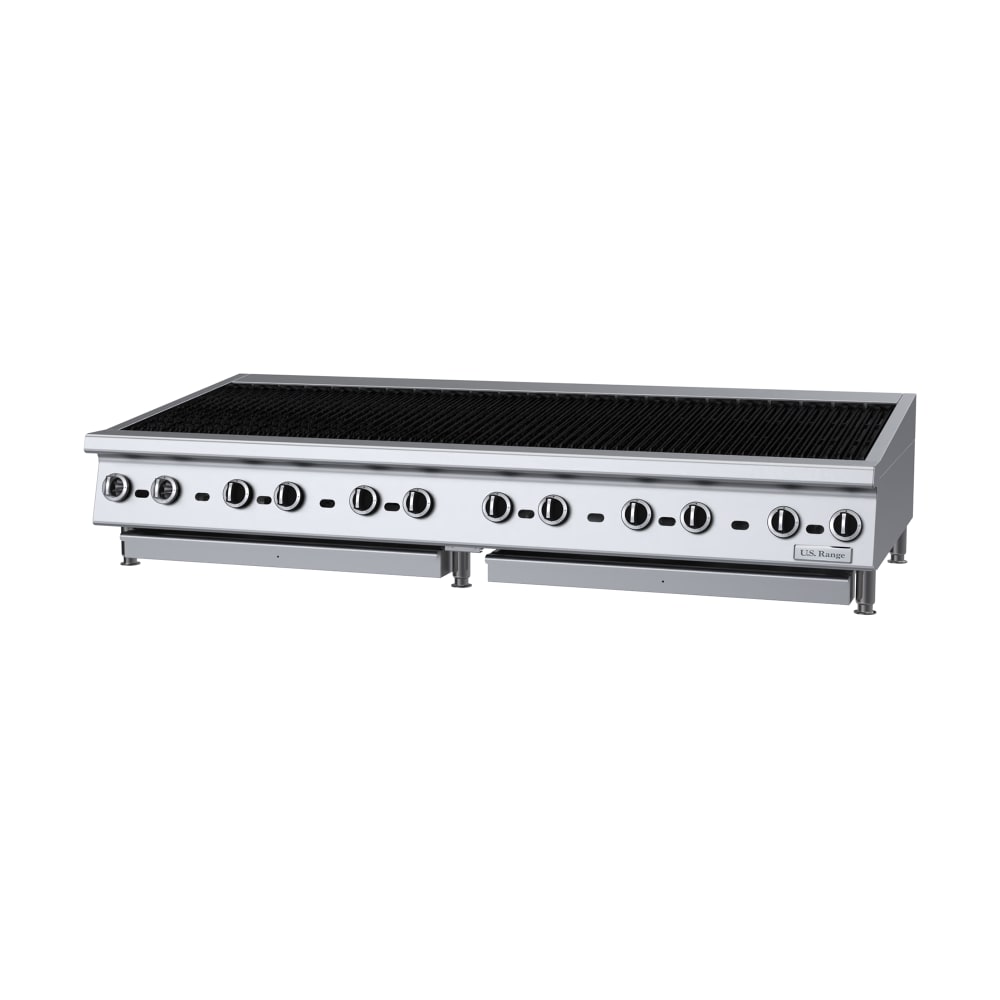 Garland UTBG72-NR72 70 7/8" Countertop Charbroiler w/ Manual Control & Cast Iron Grates, Liquid Propane