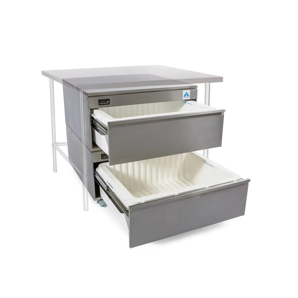 Adande VCR2UNDERCOUNTER 34 3/5" Undercounter Refrigerator/Freezer Combo w/ (2) Drawers - 120v