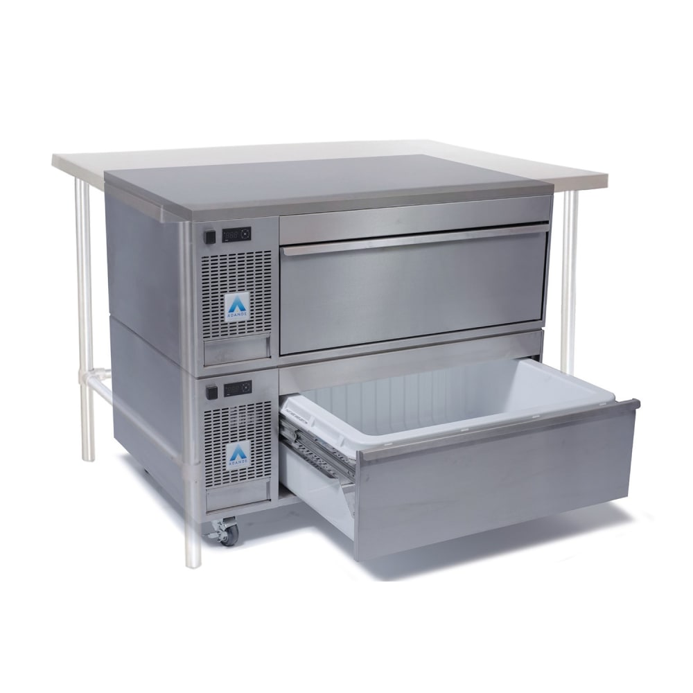 Adande VCS2UNDERCOUNTER 43 3/10" Undercounter Refrigerator/Freezer Combo w/ (2) Drawers - 120v