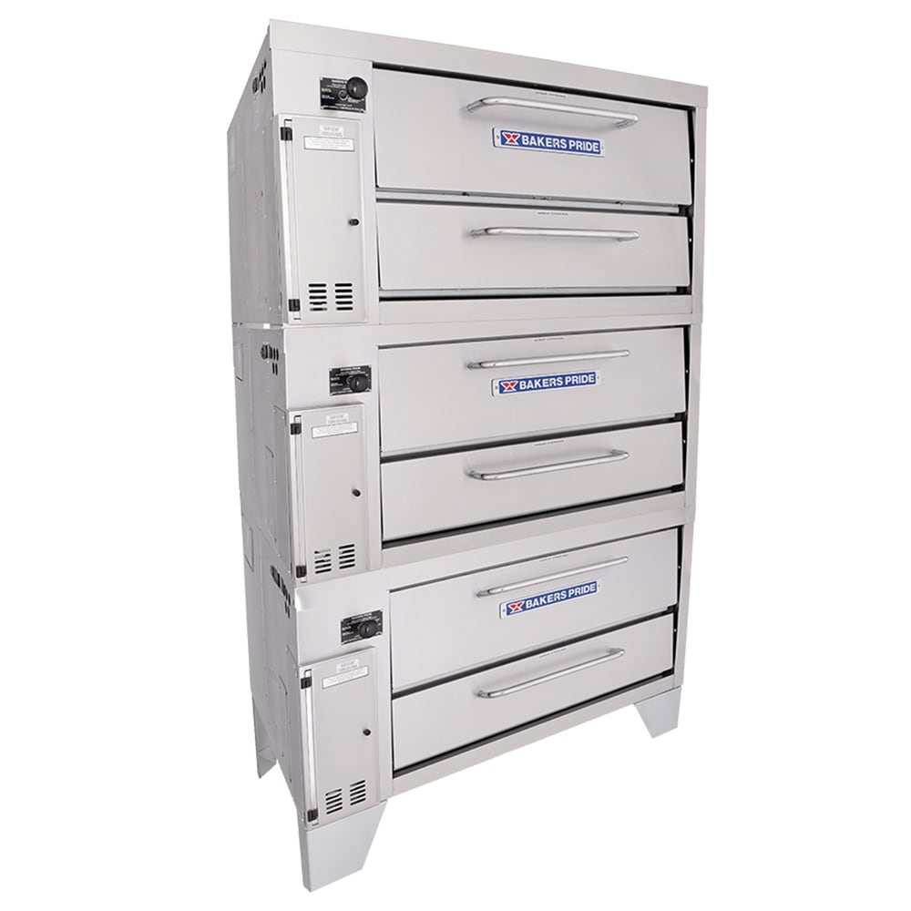 Bakers Pride 153 Super Deck Floor Model Triple Pizza Deck Oven - Liquid Propane