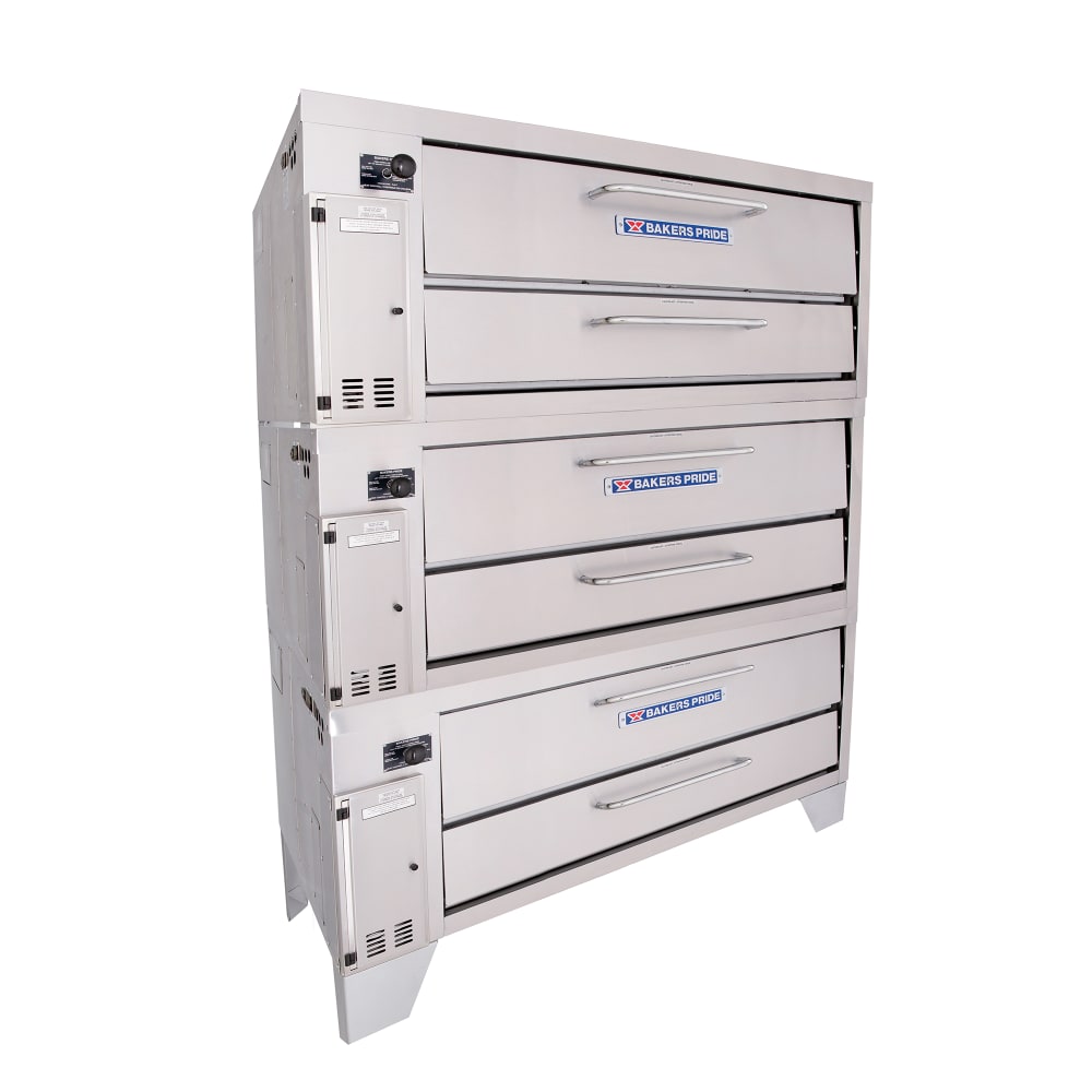 Bakers Pride 3153 Super Deck Floor Model Triple Pizza Deck Oven - Liquid Propane