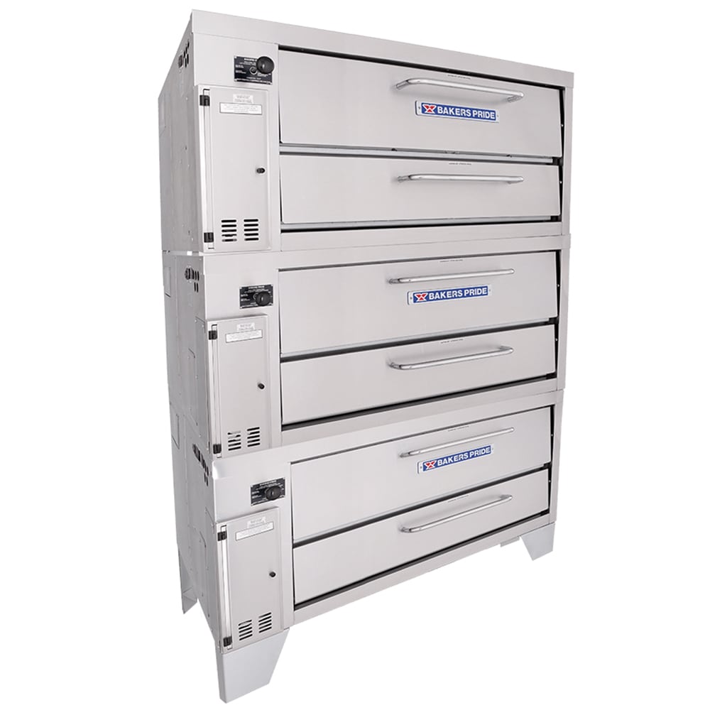 Bakers Pride 353 Super Deck Floor Model Triple Pizza Deck Oven - Natural Gas