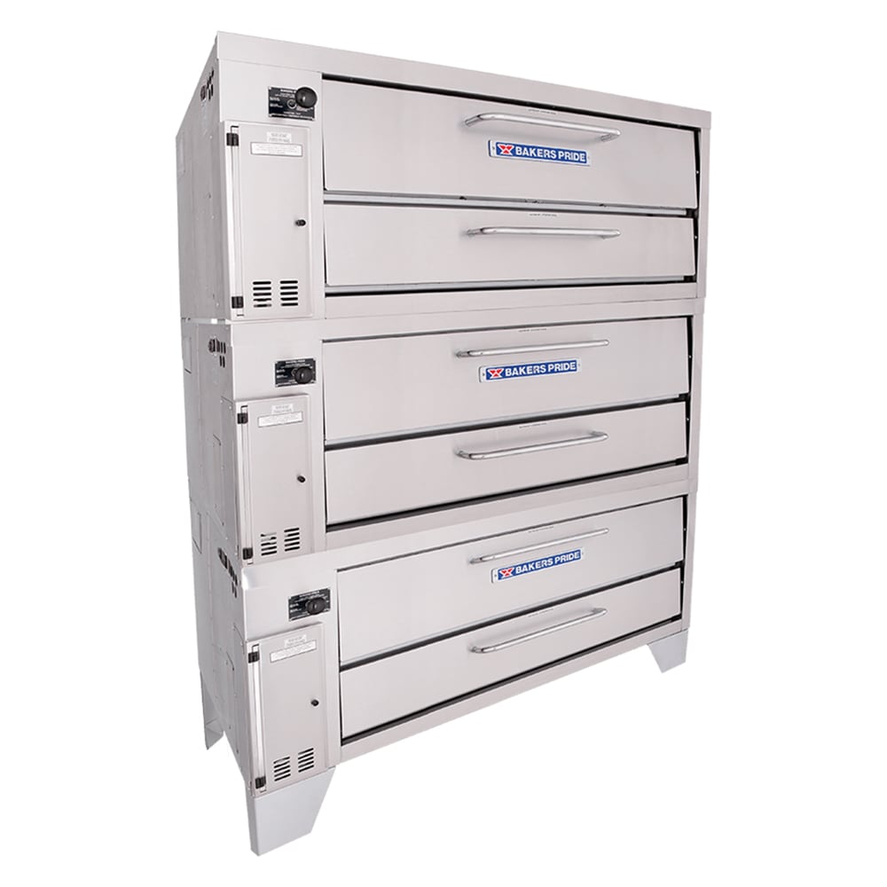 Bakers Pride 453 Super Deck Floor Model Triple Pizza Deck Oven - Natural Gas