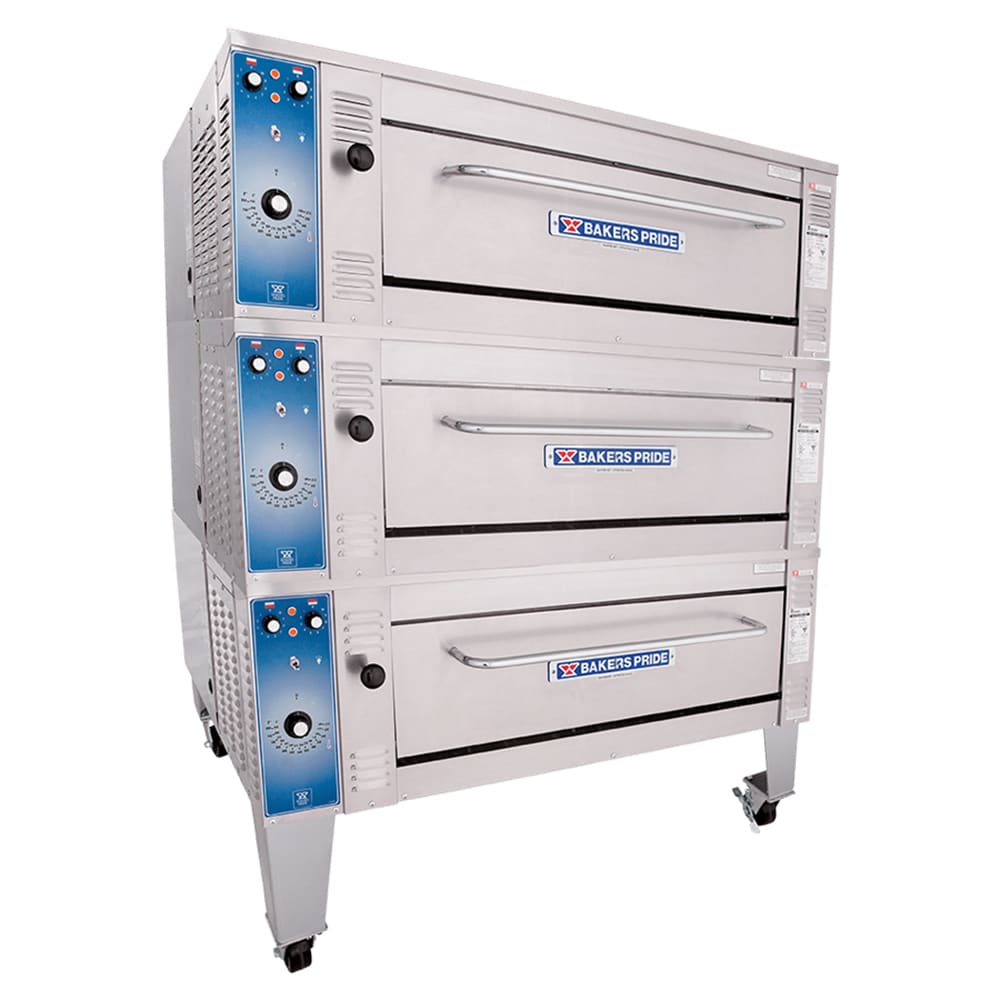 Bakers Pride EB-3-8-3836 Super Deck Floor Model Triple Pizza Deck Oven - 208v