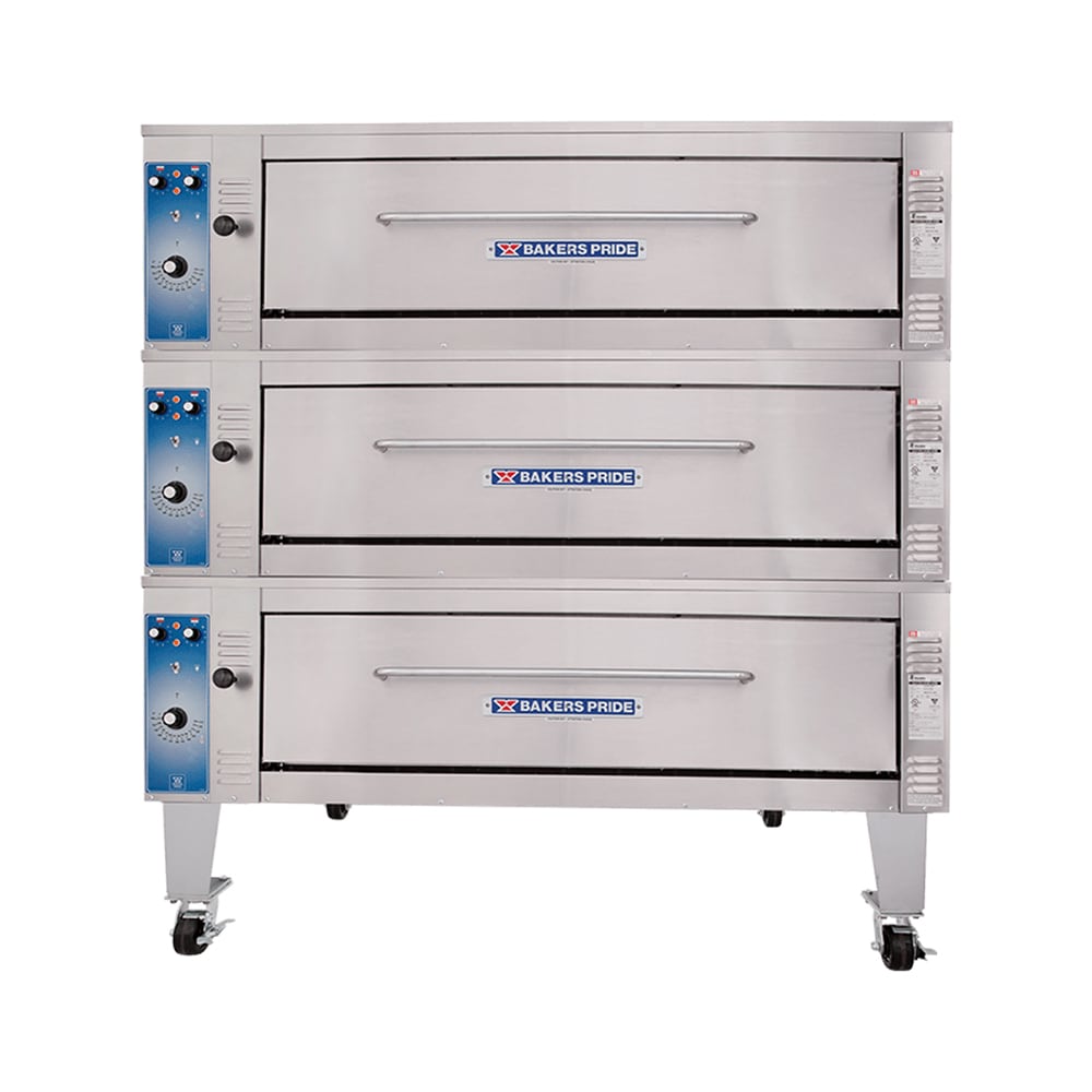Bakers Pride ER-3-12-3836 Super Deck Floor Model Triple Multi-Purpose Deck Oven - 208v