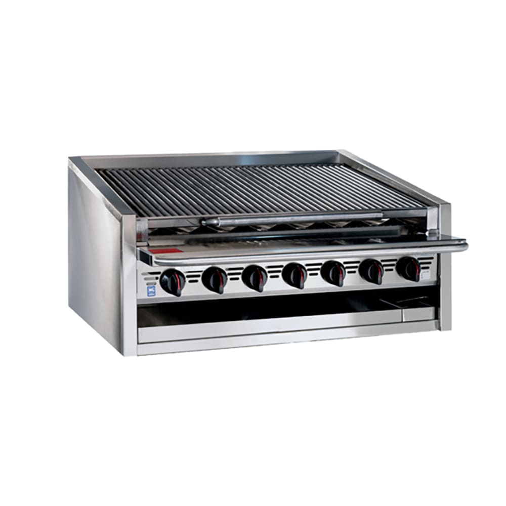 Bakers Pride L-60RS 60" Countertop Gas Charbroiler w/ Stainless Steel Radiants - (13) Burners, Liquid Propane
