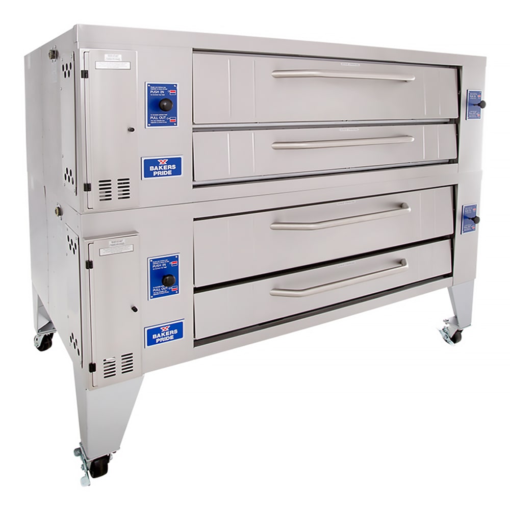 Bakers Pride Y-602BL Super Deck Floor Model Double Pizza Deck Oven - Liquid Propane