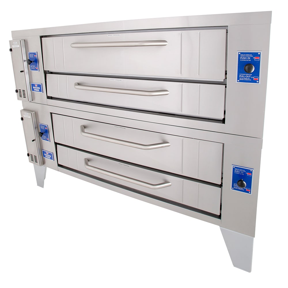 Bakers Pride Y-602 Super Deck Floor Model Double Pizza Deck Oven - Natural Gas