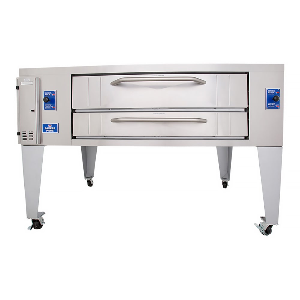 Bakers Pride Y-800BL Super Deck Floor Model Single Pizza Deck Oven - Natural Gas