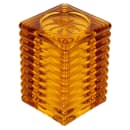 Hollowick 1511A Horizontal Rib Glass Block Lamp, 4 1/8" H x 2 7/8" W, Amber thumbnail 5