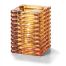 Hollowick 1511A Horizontal Rib Glass Block Lamp, 4 1/8" H x 2 7/8" W, Amber thumbnail 6
