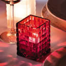 Hollowick 1533R Square Optic Block Glass Lamp, 2 5/8"W x 3 3/4"H, Ruby thumbnail 2