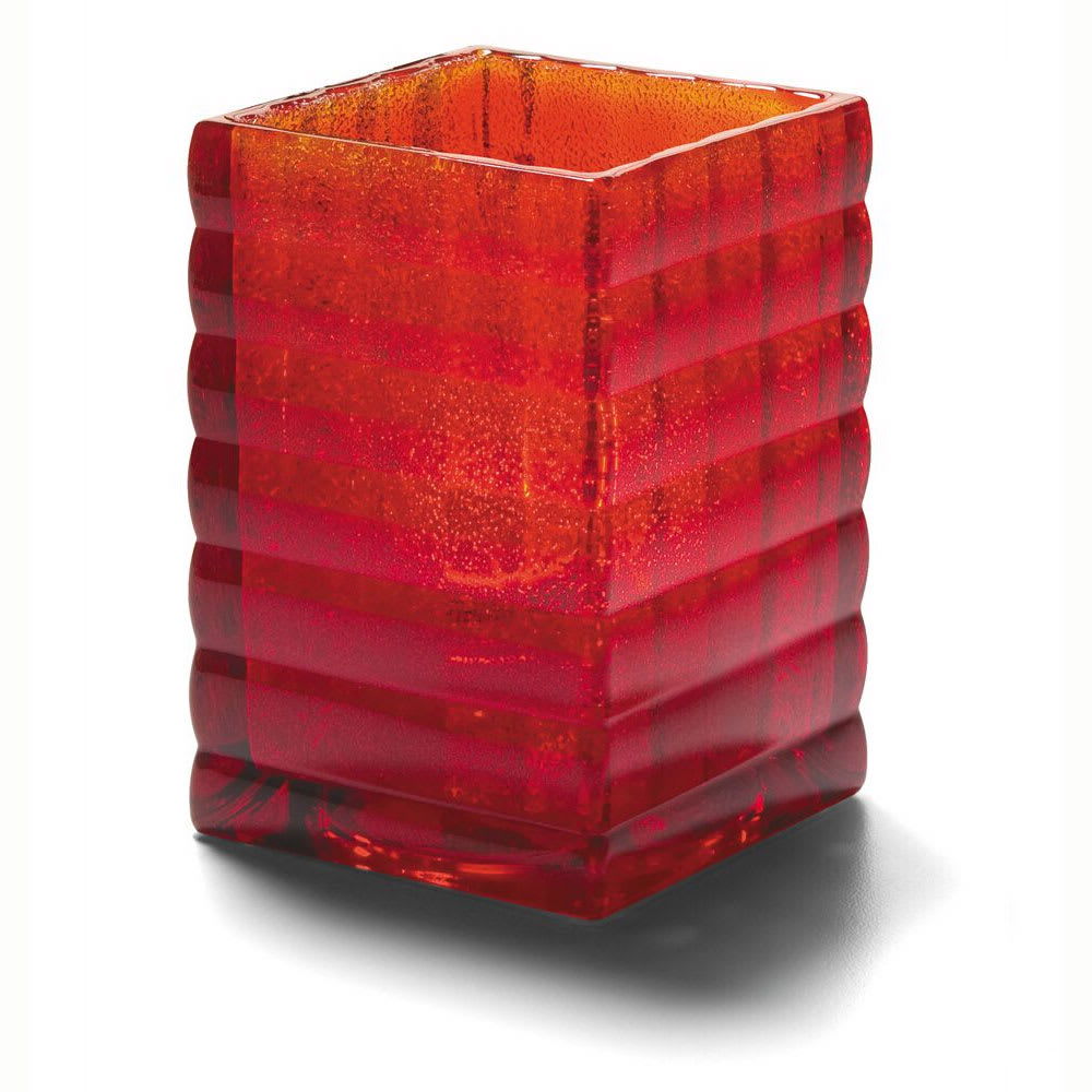 Hollowick 1533RJ Square Optic Block Glass Lamp for HD12, HD17 & HD26, 2 19/30 x 3 3/4", Ruby Jewel
