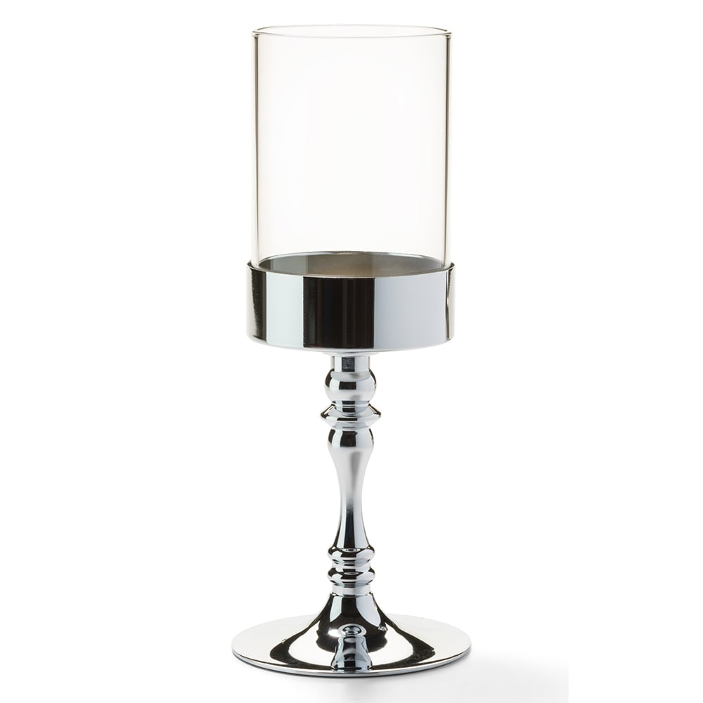 Hollowick 277PC Classic Candlestick Base w/ Shade Support, 9 3/8 x 3 5/8", Polished Chrome