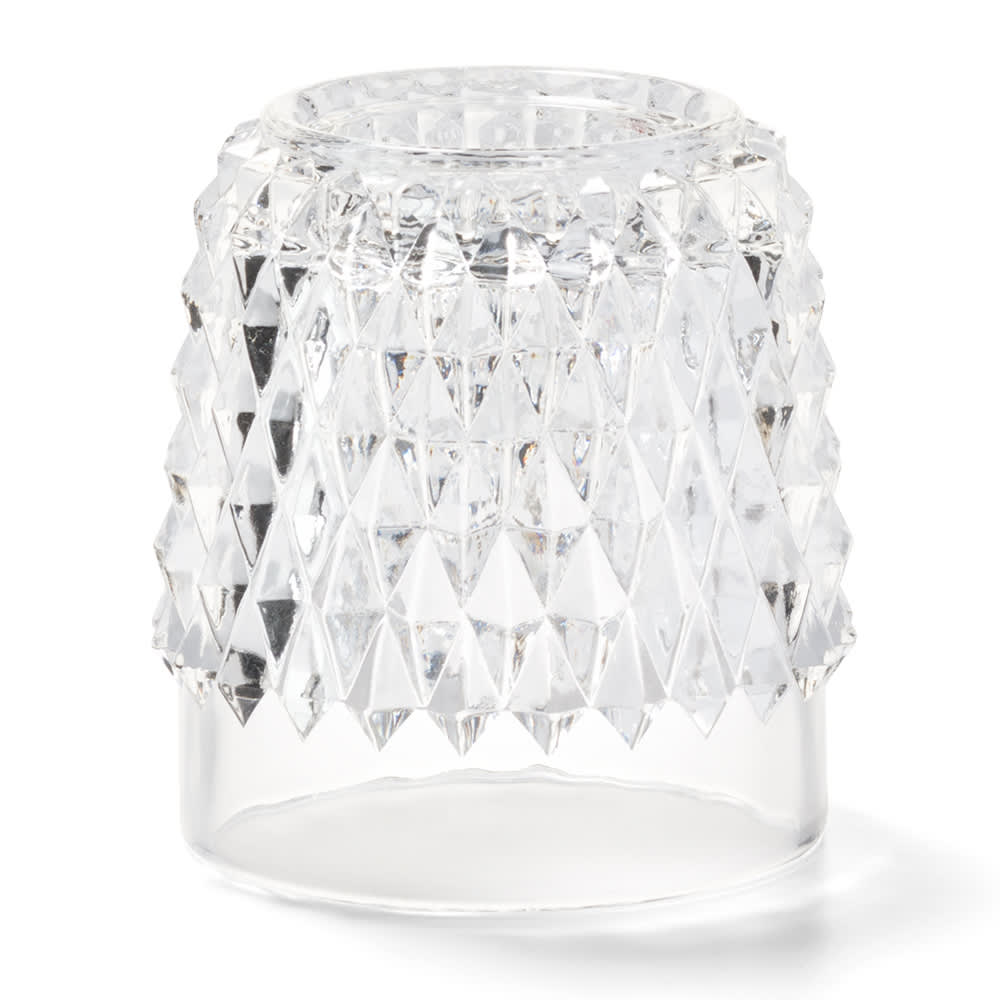 Hollowick 33C 3 3/8" Fitter Globe for 3" Fitter Base, Clear Diamond