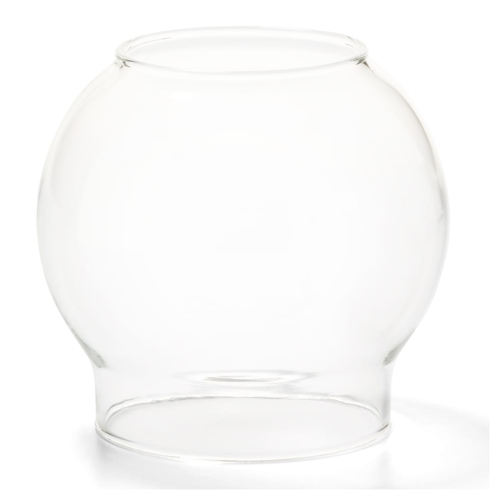 Hollowick 35C Fitter Globe for 3" Fitter Base, 3 3/8 x 3 1/8", Glass, Clear Bubble