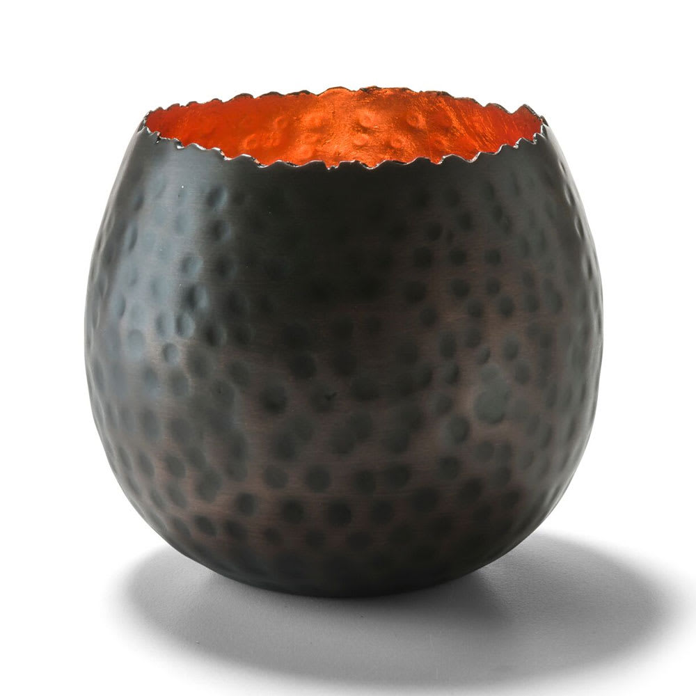 Hollowick 4150 Cauldron Votive Lamp for HD8 & HD12 Fuel Cells, Hammered Copper Metal