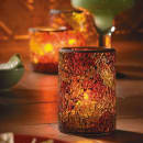 Hollowick 43017RG Crackle Lamp For HD26, HD17 & HD12, Red & Gold Glass thumbnail 2