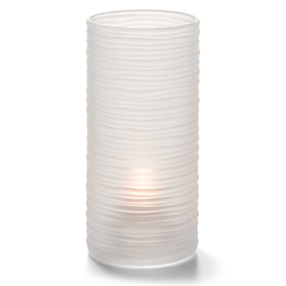 Hollowick 48025SC Typhoon Candle Lamp for HD17, HD26, & HD36 - 3"D x 6 1/2"H, Satin Crystal