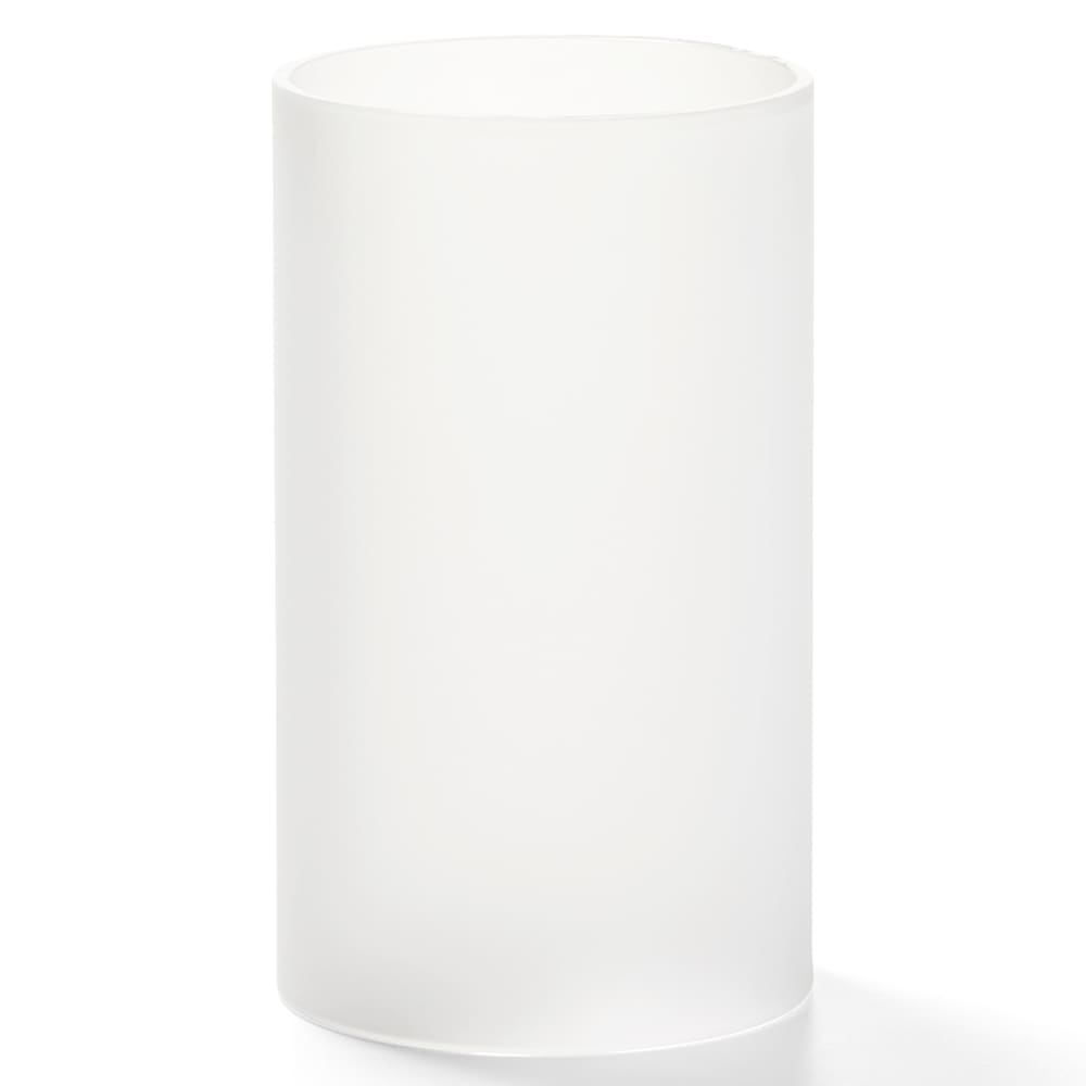 Hollowick 48SC Filter Globe, 5"H x 3" Dia, Cylinder Style, Glass, Satin Crystal, No Base